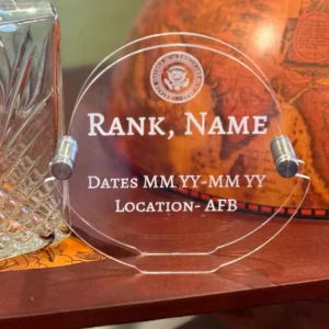 ALL GLASS! Military Going Away Gift (5”x5”)