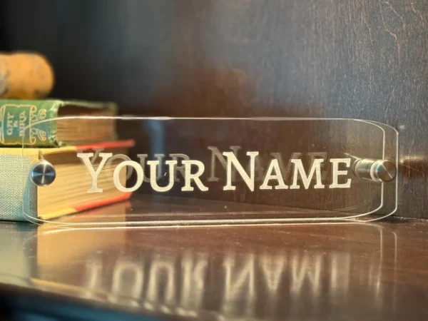 Custom Desk Name Plate - Personalized Office Name Sign
