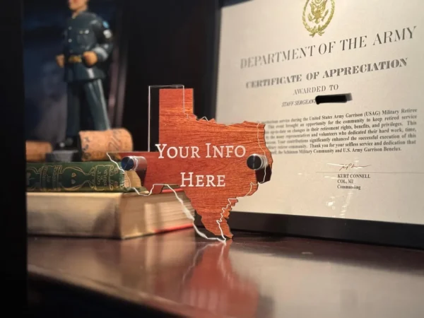 Custom Service Recognition Award Laser Engraved