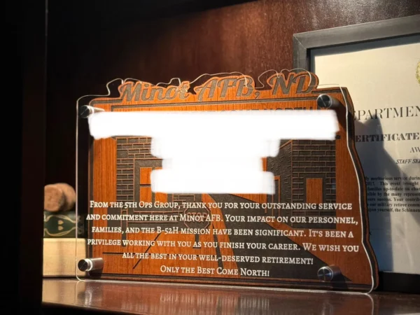 State Large Custom Military Going Away Gift